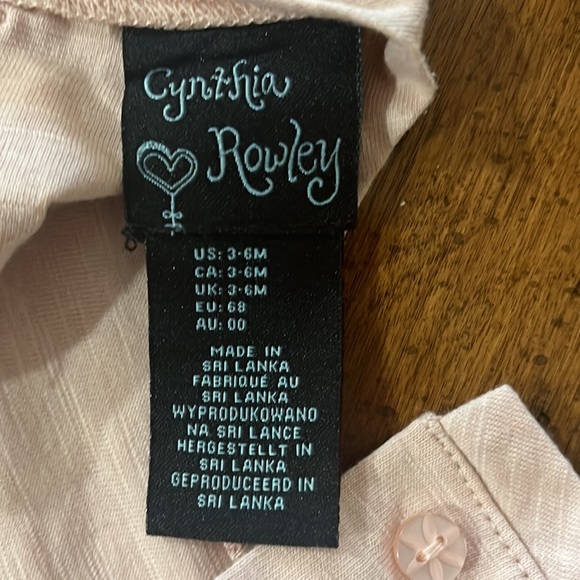 Cynthia Rowley matching setsize 3-6 months. Pull on pants. - Picture 5 of 5